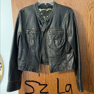 Vintage faux Leather jacket size Large
